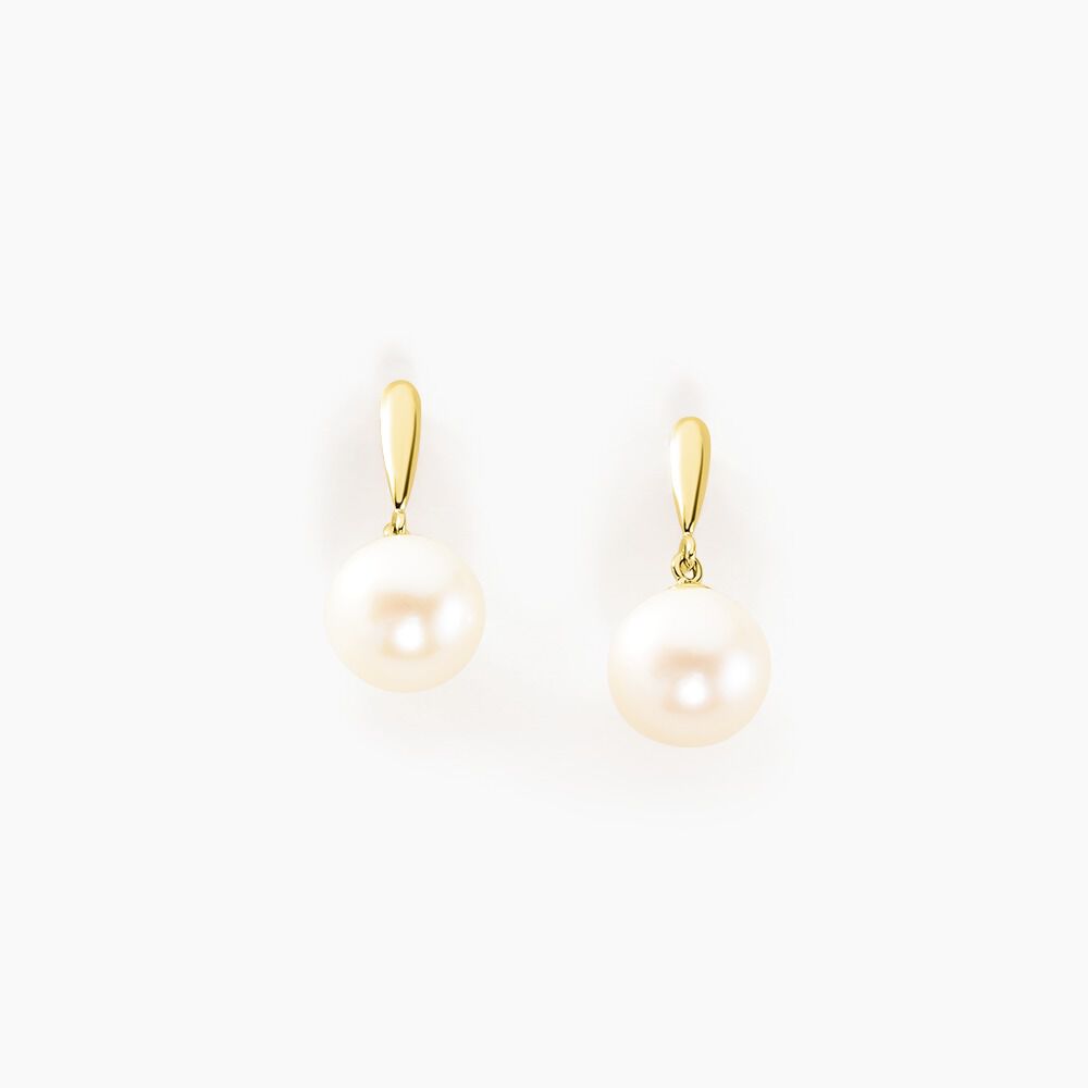 Boucles D'oreilles Pendantes Sibylle Or Jaune Perle De Culture - Pendantes Femme | Marc Orian