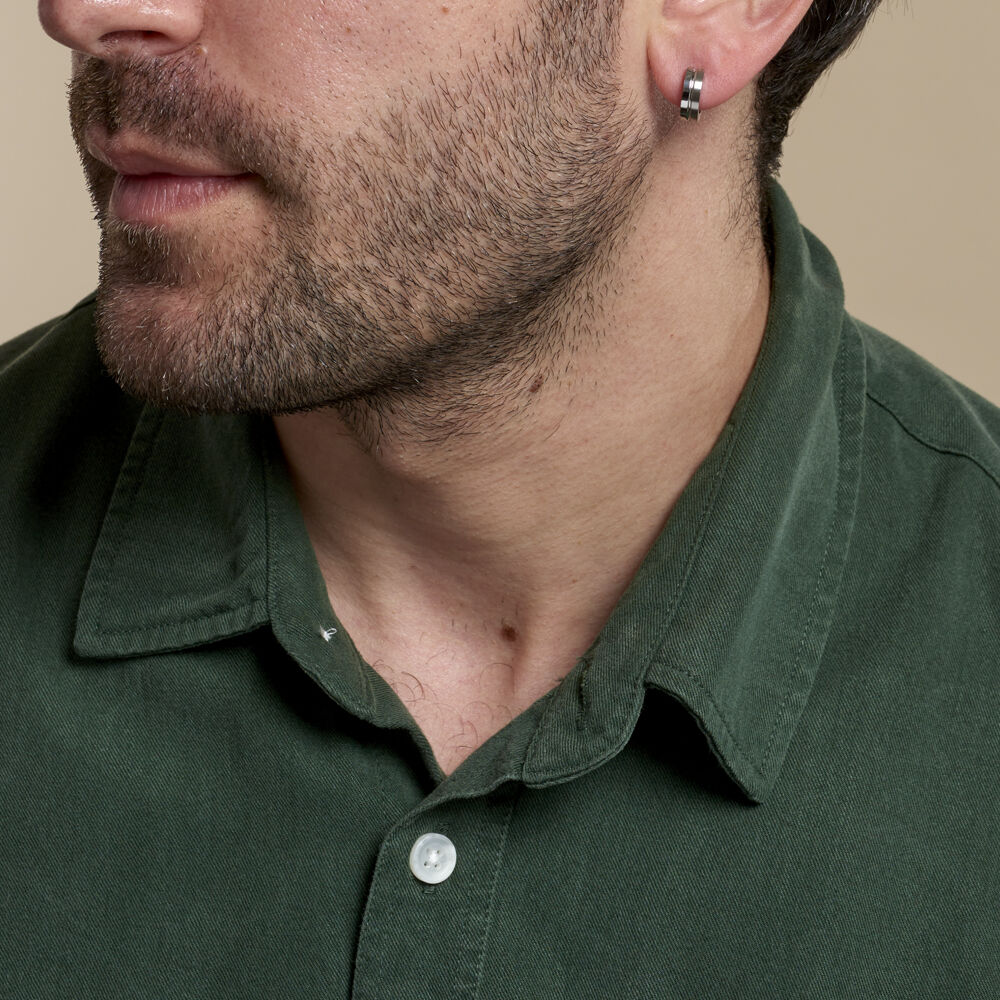 Créole Unitaire Odo Acier Argenté - Piercings d'oreilles Homme | Marc Orian