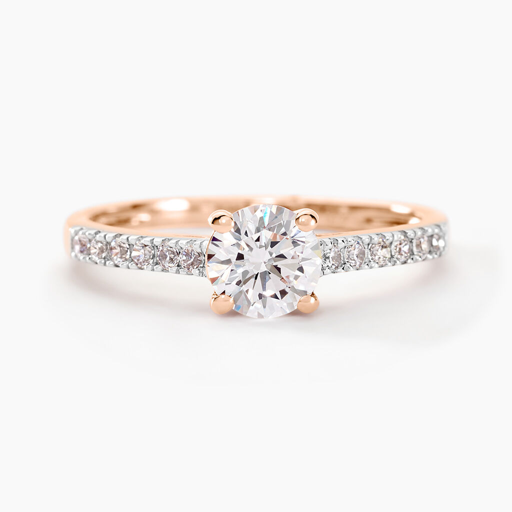 Bague Solitaire Manon Or Rose Oxyde De Zirconium - Solitaires Femme | Marc Orian