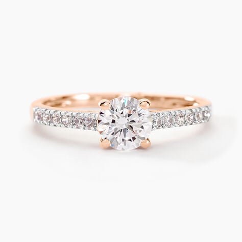 Bague Solitaire Manon Or Rose Oxyde De Zirconium - Solitaires Femme | Marc Orian