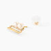 Boucles D'oreilles Puces Loeva Or Jaune Perle De Culture Et Oxyde - Puces Femme | Marc Orian