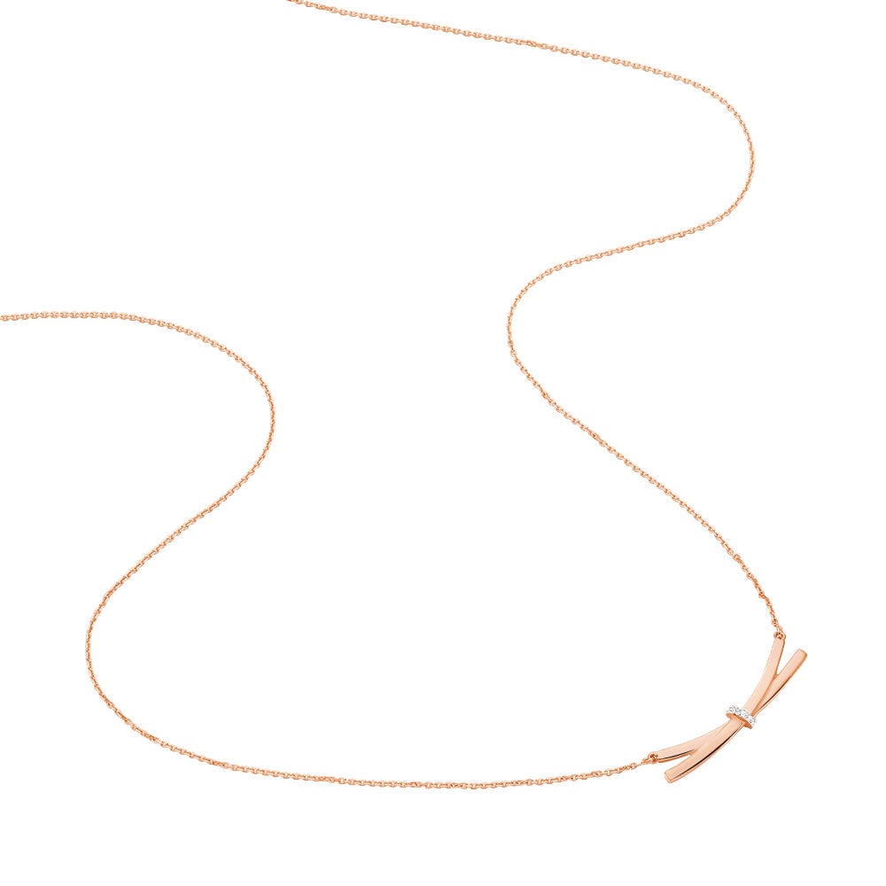 Collier Ilvia Or Rose Diamant - Colliers avec pierres Femme | Marc Orian