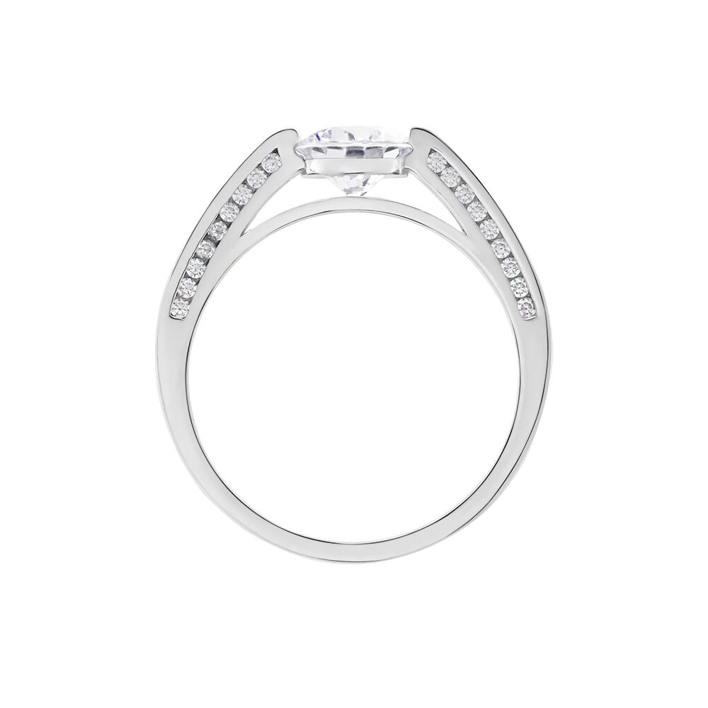 Bague Malou Argent Blanc Oxyde De Zirconium - Solitaires Femme | Marc Orian