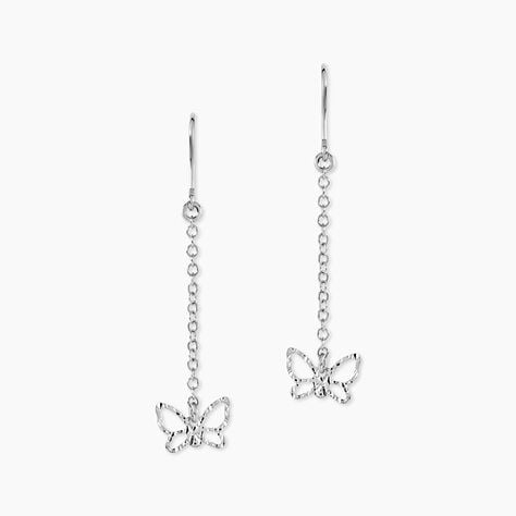 Boucles D'oreilles Pendantes Graziella Argent Blanc - Pendantes Femme | Marc Orian
