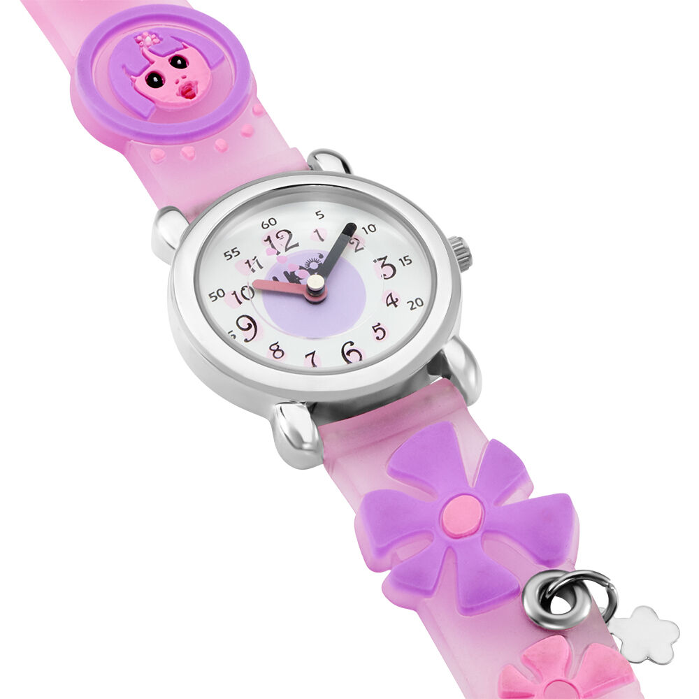 Montre Upp Fleur Blanc Et Parme - Montres étanches Enfant | Marc Orian