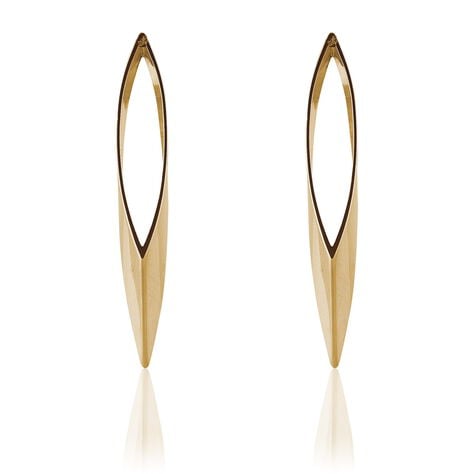 Boucles D'oreilles Pendantes Mona Plaque Or Jaune - Pendantes Femme | Marc Orian