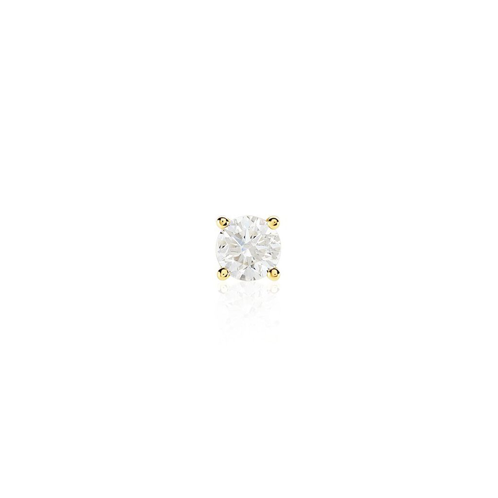 Boucle D'oreille Puce Unitaire Victoria Or Jaune Diamant - Puces Famille | Marc Orian