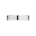 Alliance Merylle Ruban Plat Or Blanc - Alliances duo Unisex | Marc Orian