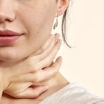 Boucles D'oreilles Pendantes Aube Or Bicolore Diamant - Pendantes Femme | Marc Orian