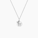 Pendentif Zodiaque Rond Argent Blanc - Bijoux personnalis&eacute;s Famille | Marc Orian