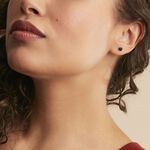 Boucles D'oreilles Puces Edy Serti Clos Or Blanc Saphir - Puces Femme | Marc Orian