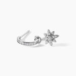 Cr&eacute;ole Unitaire Ancelin Rondes Argent Blanc Oxyde De Zirconium - Piercings d'oreilles Femme | Marc Orian