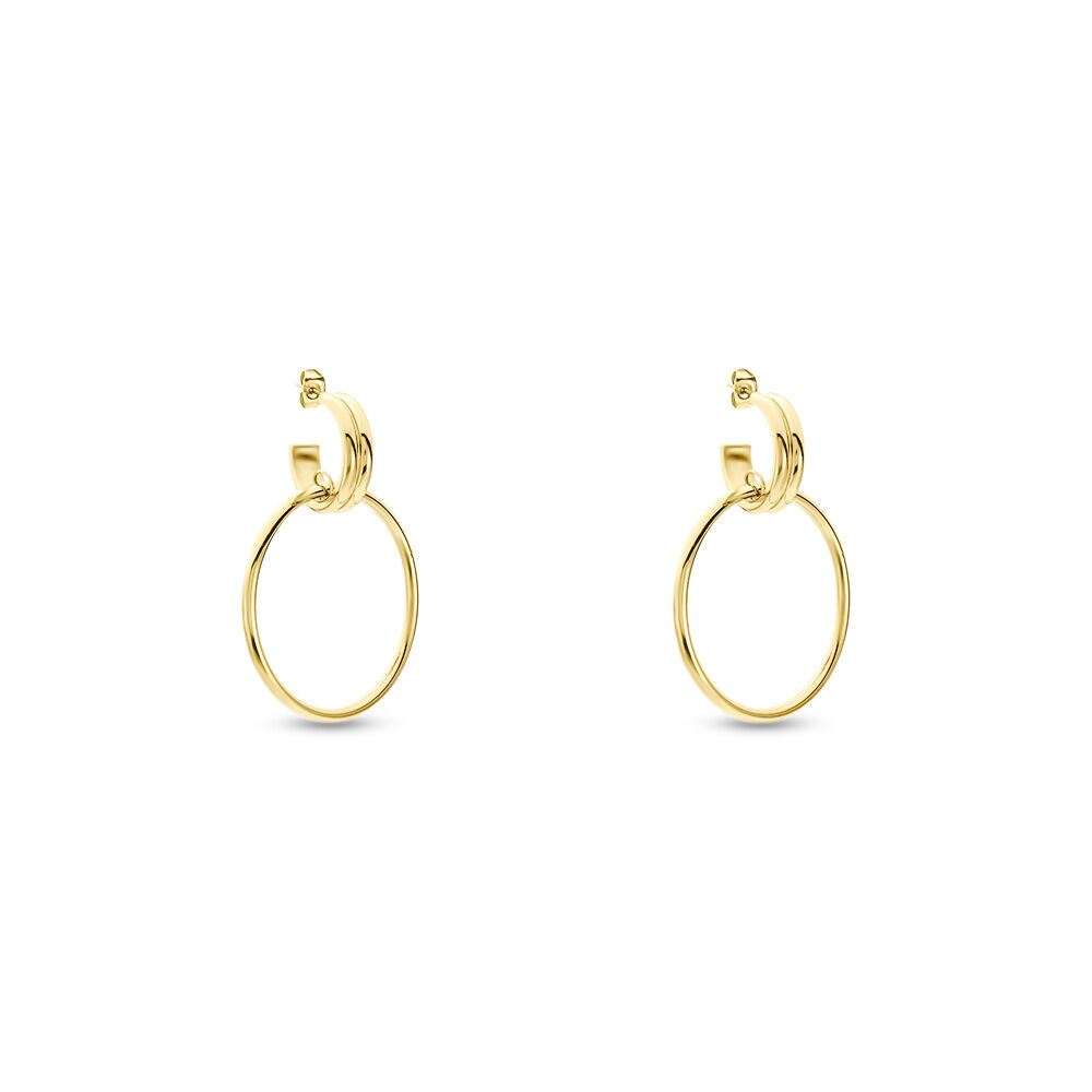 Boucles D'oreilles Pendantes Juhani Acier Jaune - Pendantes Femme | Marc Orian