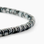 Bracelet Jourdan Acier Blanc Obsidienne H&eacute;matite - Bracelets cha&icirc;nes Homme | Marc Orian