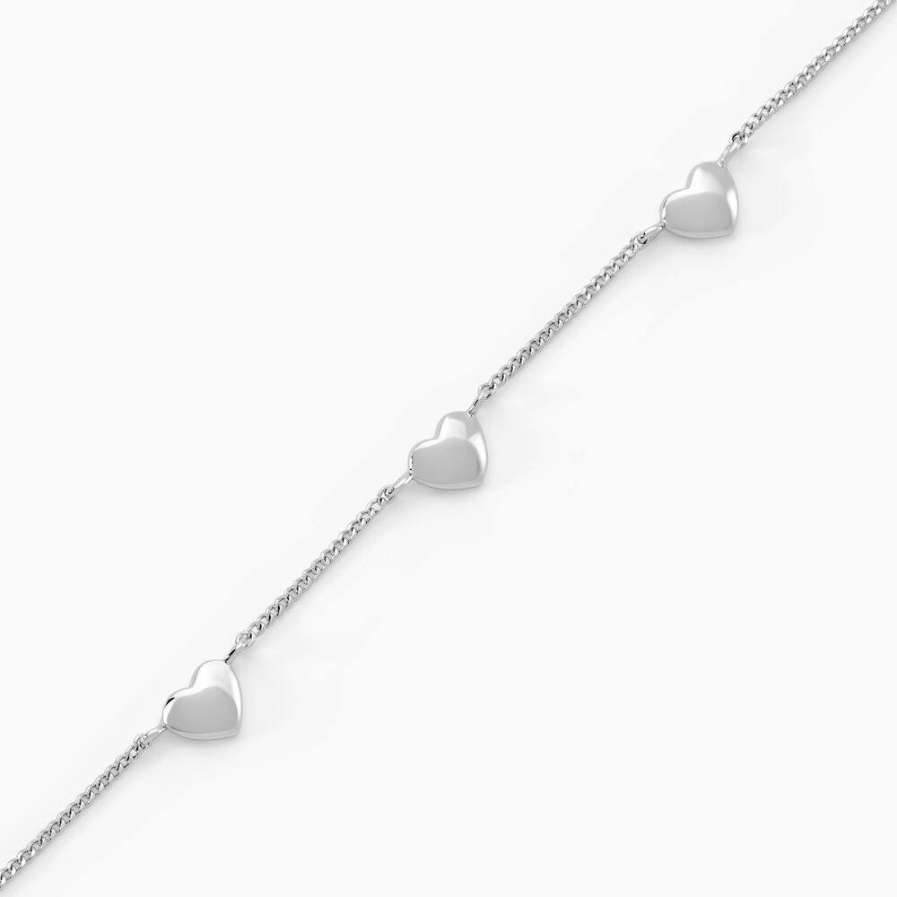 Bracelet Cœur D'amour Argent Blanc - Bracelets chaînes Femme | Marc Orian