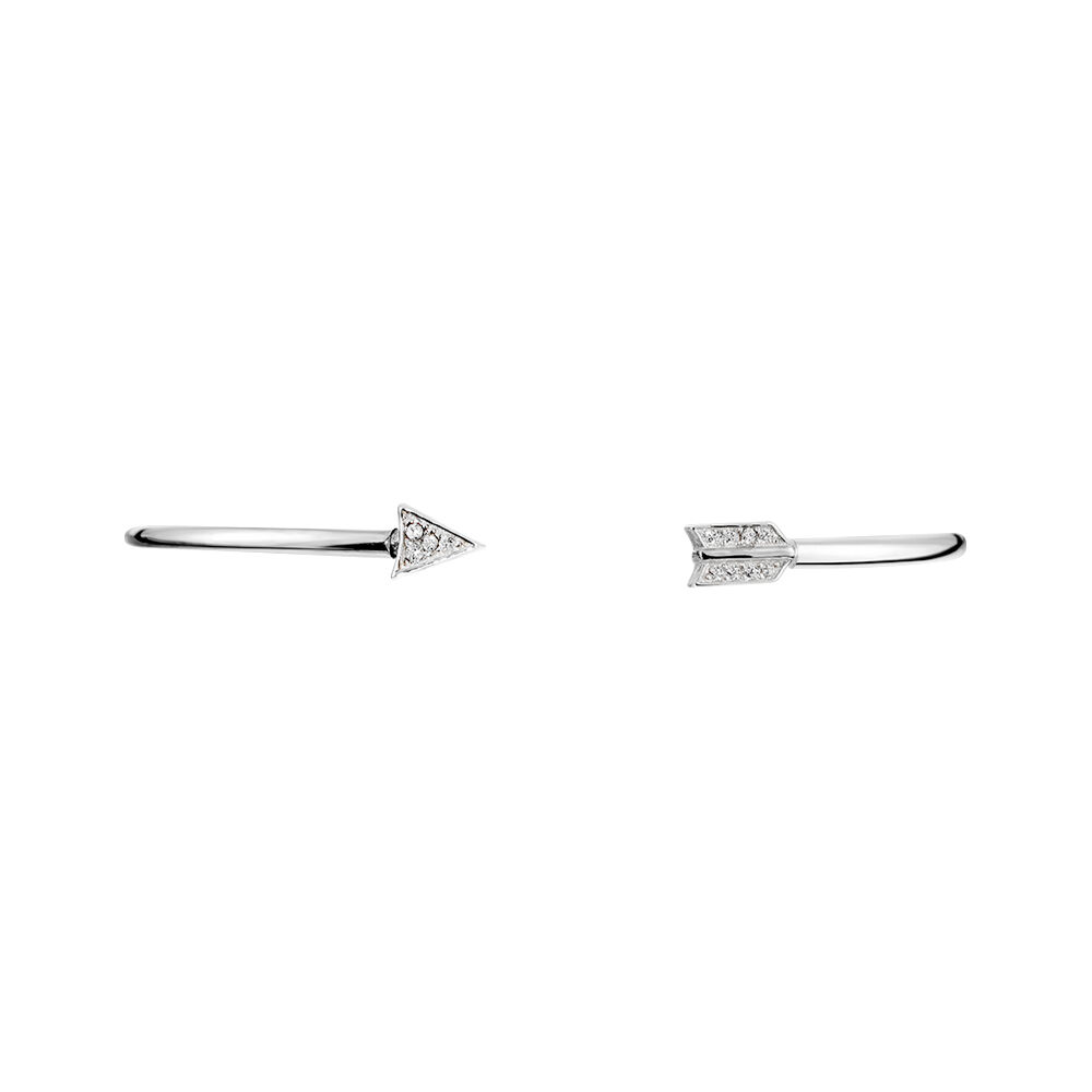 Bracelet Jonc Danae Argent Blanc Oxyde De Zirconium - Bracelets joncs Femme | Marc Orian