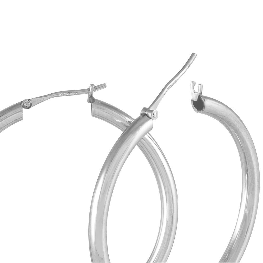 Créoles Argent Blanc Anne - Créoles Femme | Marc Orian