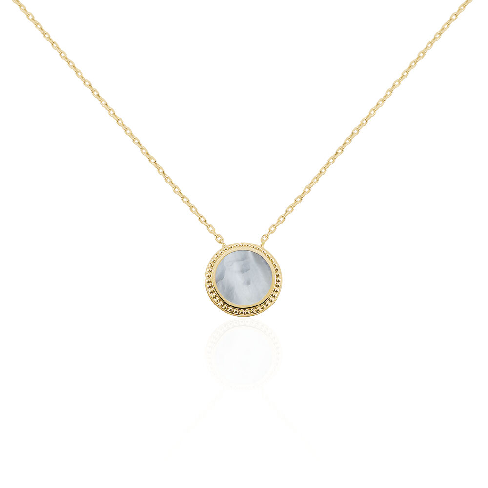 Collier Alyhana Plaqué Or Jaune Nacre - Colliers avec pierres Femme | Marc Orian