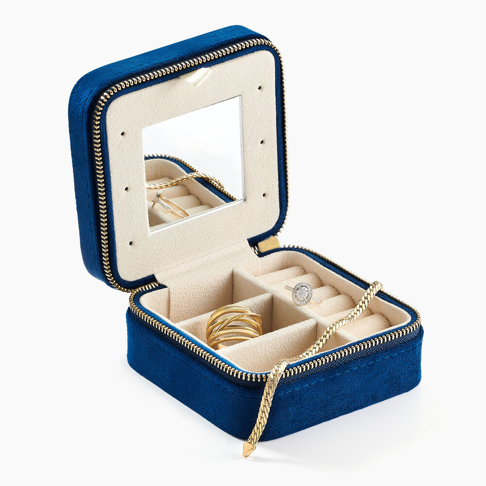 Boite à Bijou Tissu Bleu - Idées cadeaux Famille | Marc Orian