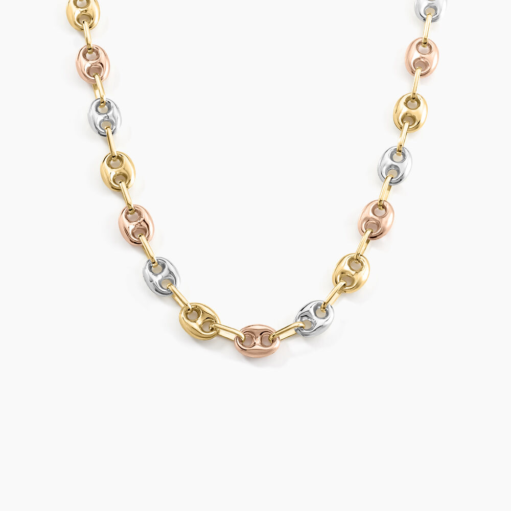 Collier Dami Maille Grain De Cafe Or Tricolore - Chaines Homme | Marc Orian