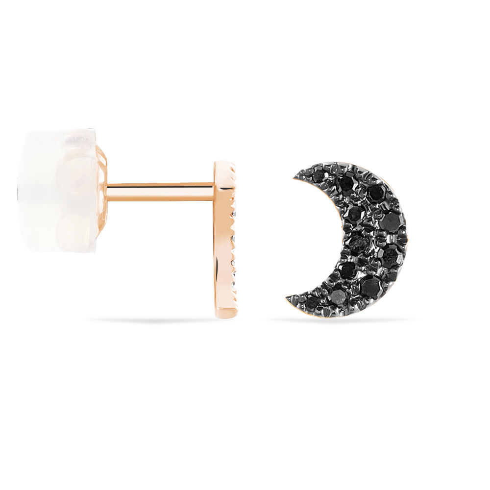 Boucles D'oreilles Puces Anne-marie Or Rose Diamant - Puces Femme | Marc Orian