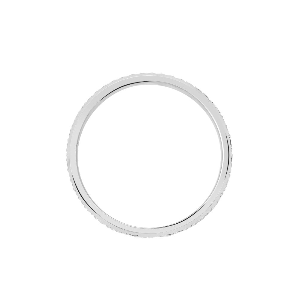Alliance Onenn Ruban Plat Argent Blanc - Alliances duo Famille | Marc Orian