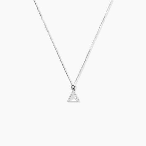 Boucles D'oreilles Puces Cubik Argent Blanc - Colliers fantaisie Femme | Marc Orian