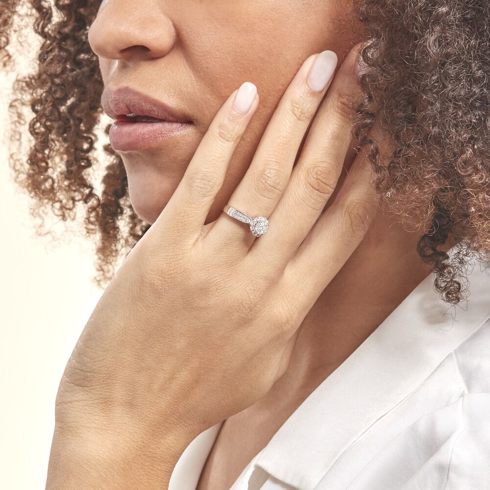 Bague Chou Or Blanc Diamant - Parures de mariage Femme | Marc Orian