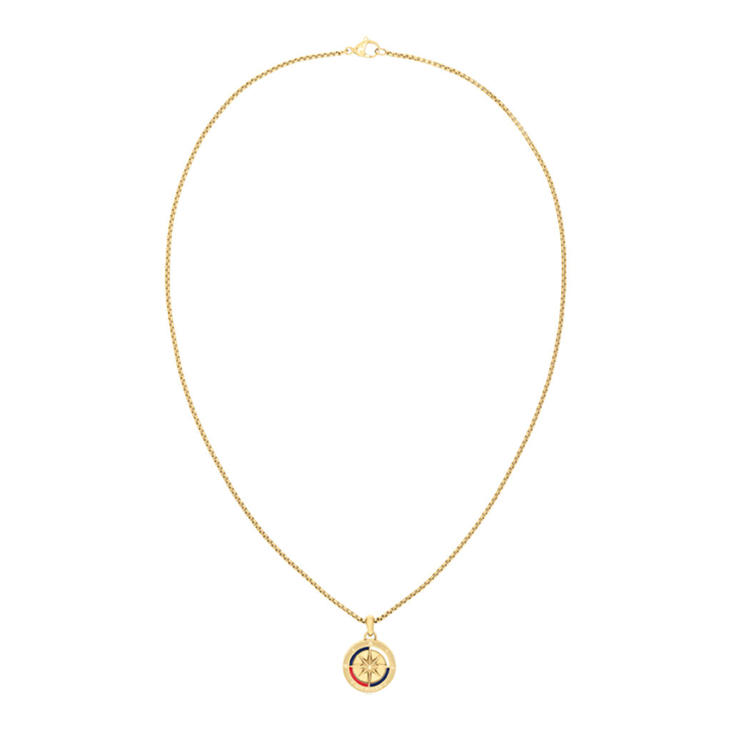 Collier Tommy Hilfiger Compass Acier Jaune - Colliers ete Homme | Marc Orian