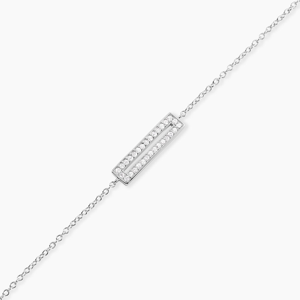 Bracelet Argent Blanc Damiette Oxyde De Zirconium - Bracelets fantaisie Femme | Marc Orian