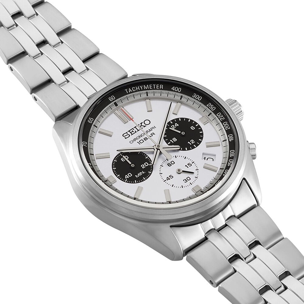 Montre Seiko Sport Bicolore Blanc / Noir - Montres étanches Homme | Marc Orian