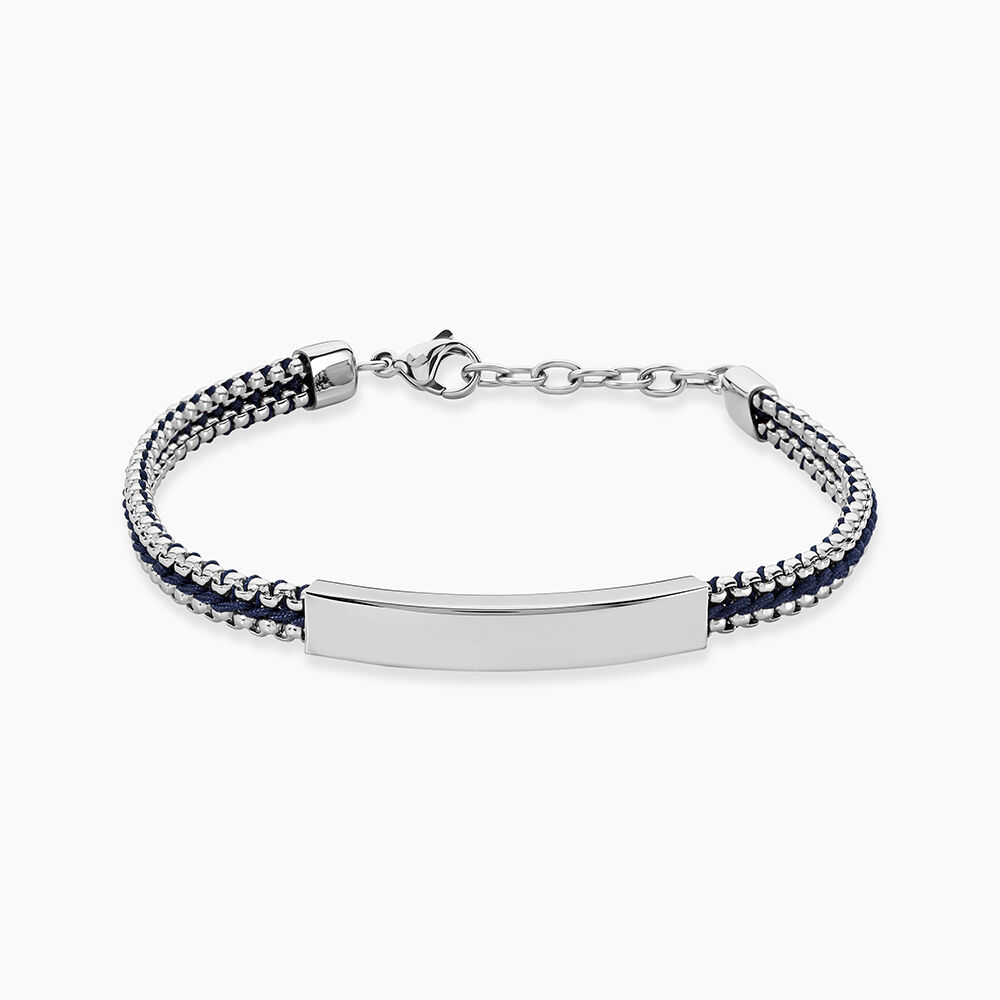 Bracelet Jourdan Joscelin Acier Argent&eacute; - Bracelets cordons Homme | Marc Orian