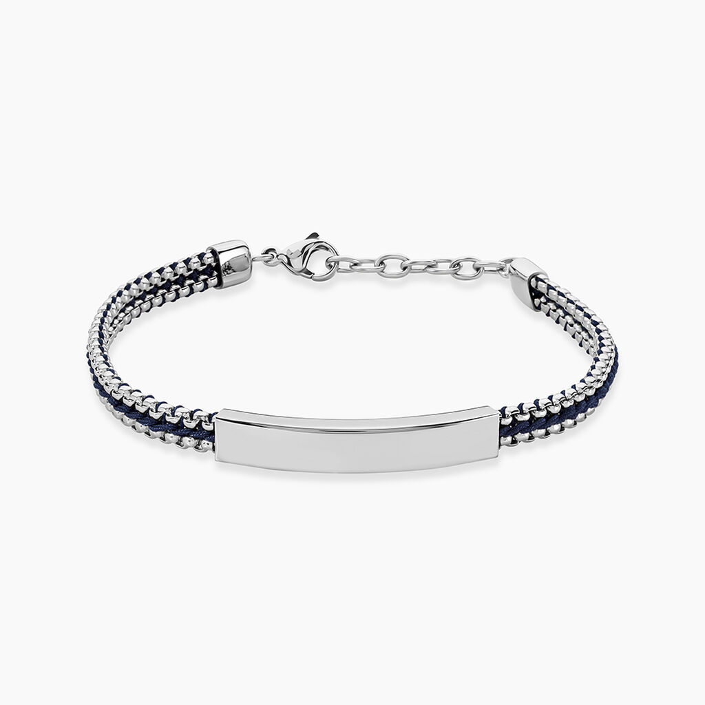 Bracelet Jourdan Joscelin Acier Argent&eacute; - Bracelets cordons Homme | Marc Orian