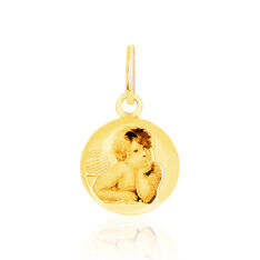 Pendentif Ange Rond Resine Or Jaune - Pendentifs Famille | Marc Orian