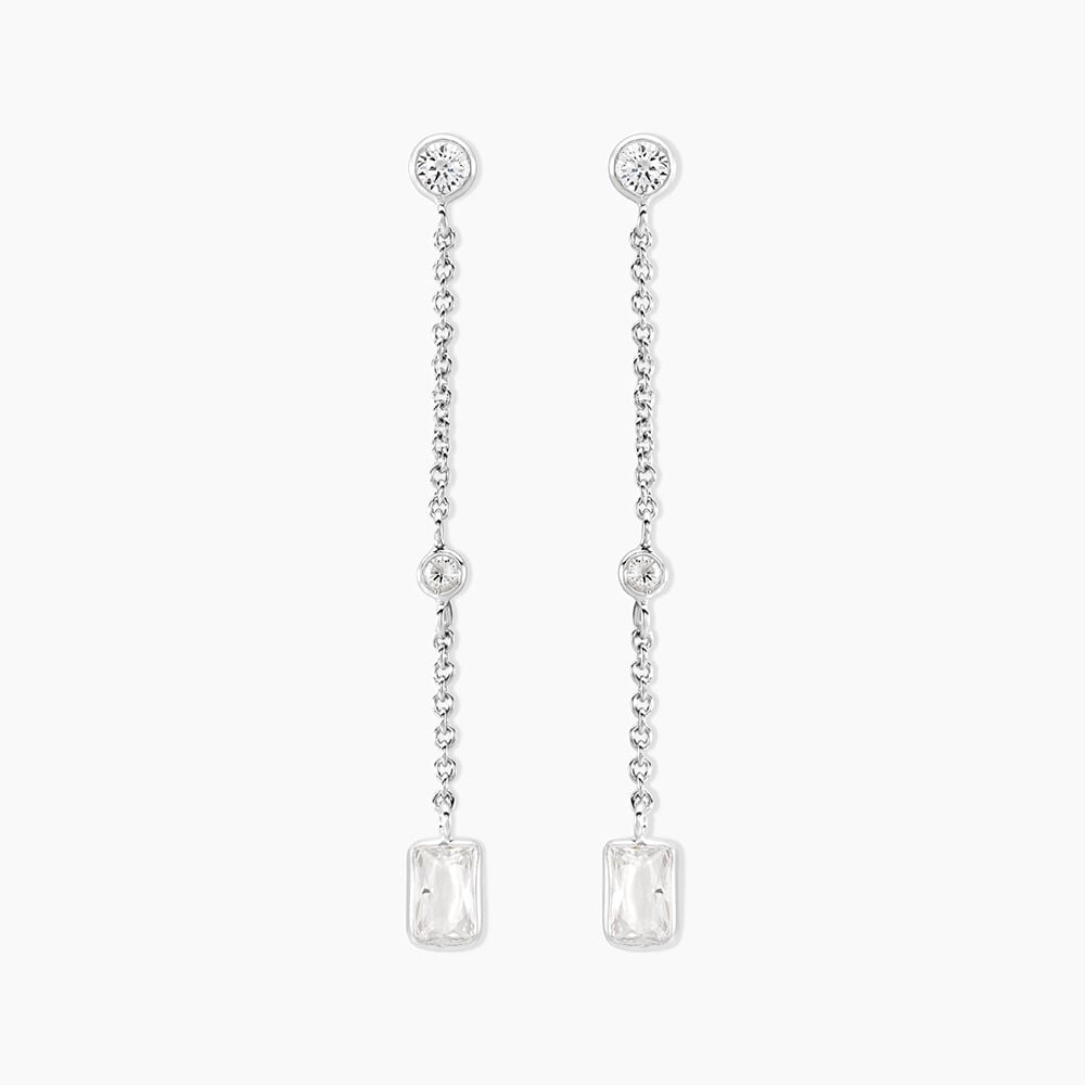 Boucles D'oreilles Puces Argane Argent Blanc Oxyde De Zirconium - Nouveautés Femme | Marc Orian