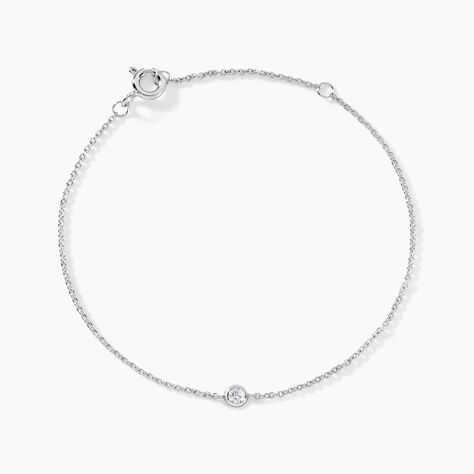 Bracelet Lysana Argent Blanc Diamant Synthétique - Bracelets chaînes Femme | Marc Orian