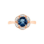 Bague Adryene Or Rose Topaze Et Oxyde De Zirconium - Bagues pierres fines Femme | Marc Orian