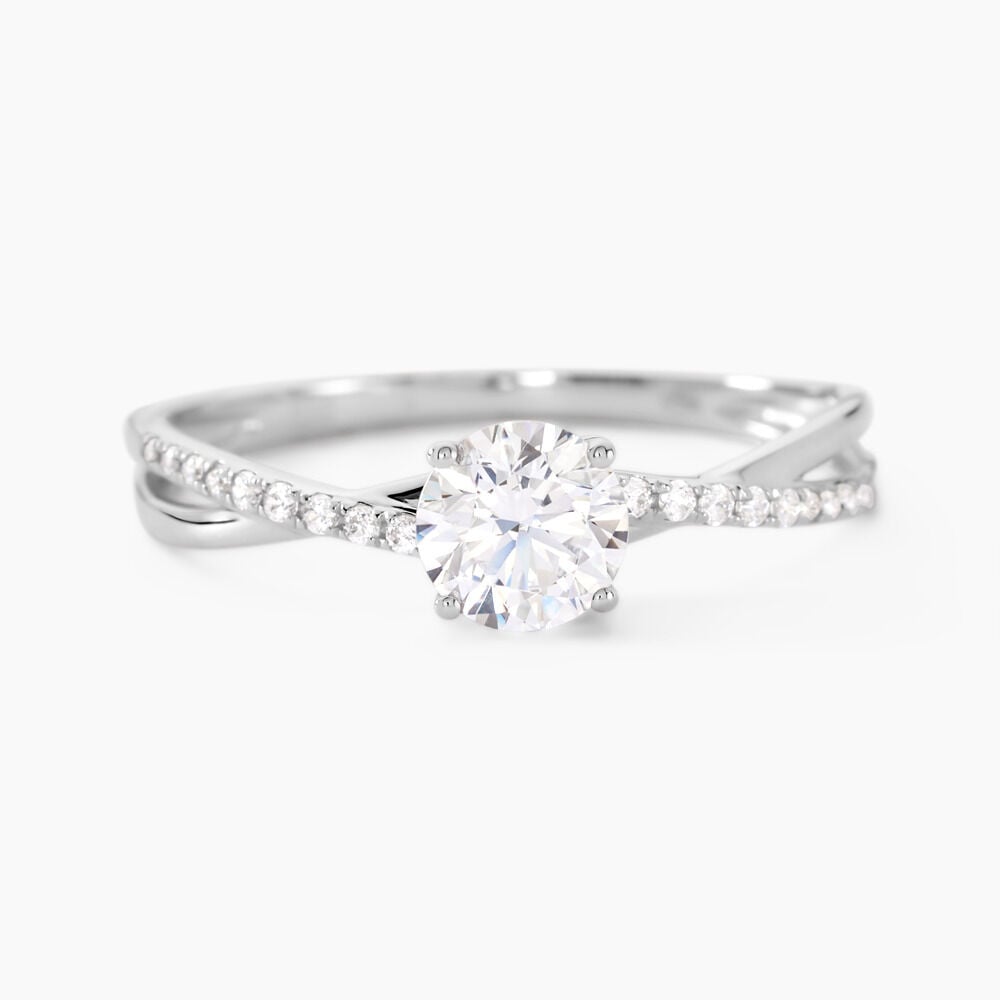 Bague Dana Or Blanc Oxyde De Zirconium - Solitaires Femme | Marc Orian