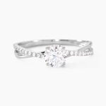 Bague Dana Or Blanc Oxyde De Zirconium - Solitaires Femme | Marc Orian