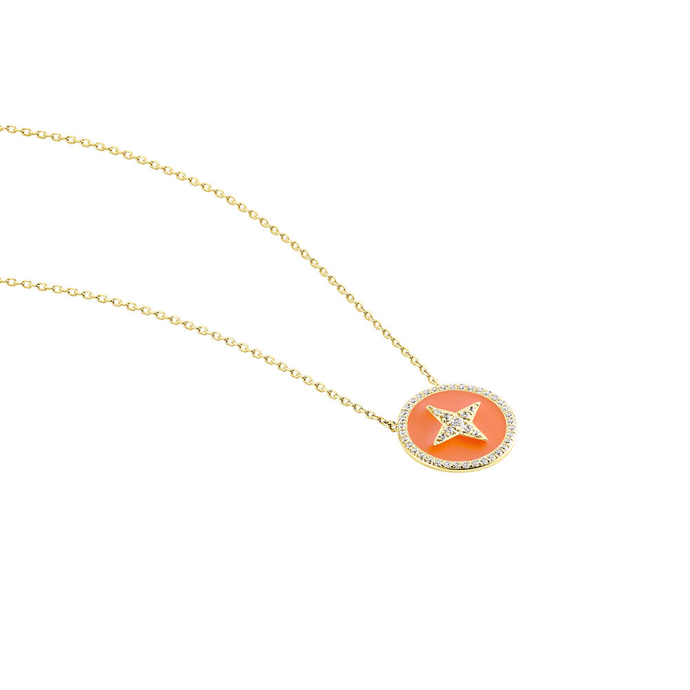 Collier Or Jaune Sweet Rosace Oxyde De Zirconium -  Femme | Marc Orian