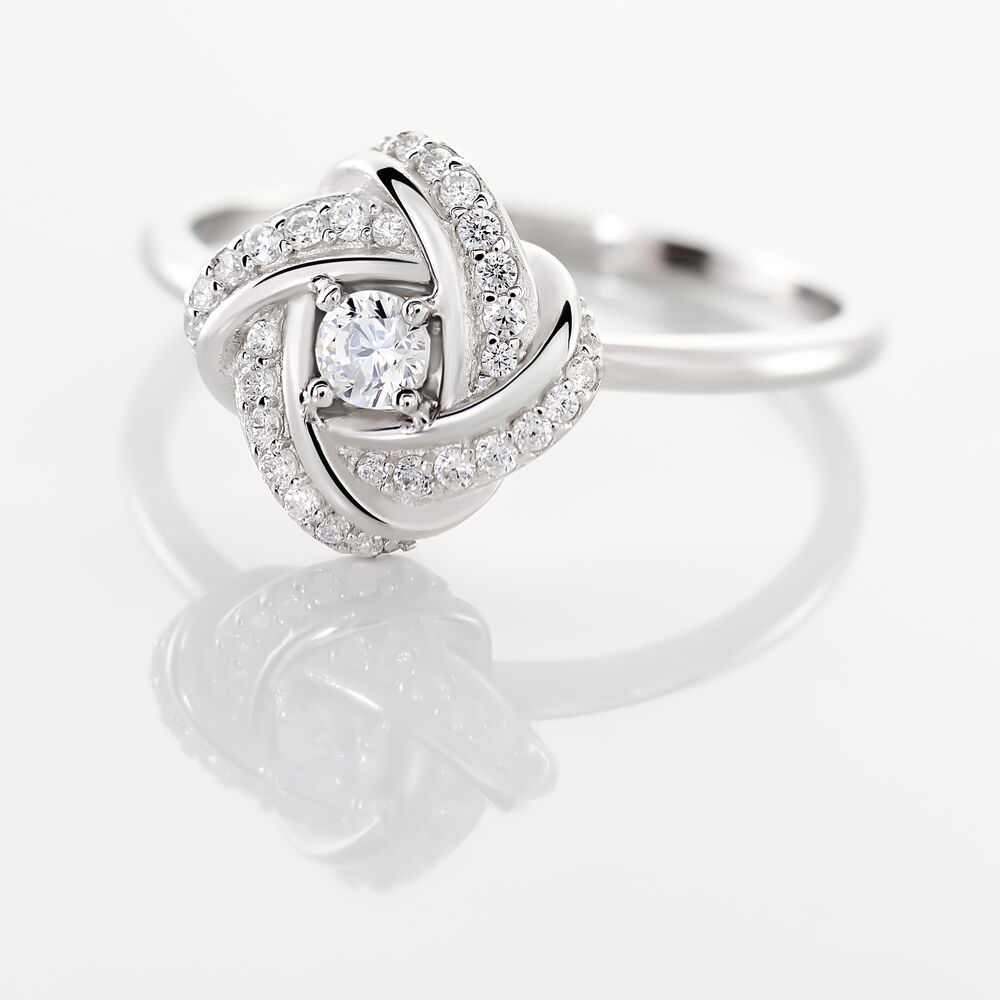 Bague Anasthase Argent Blanc Oxyde De Zirconium - Solitaires Femme | Marc Orian