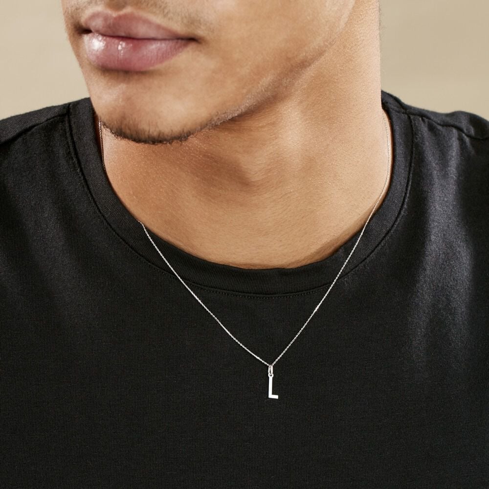 Pendentif Ionia Lettre Or Blanc - Pendentifs Famille | Marc Orian