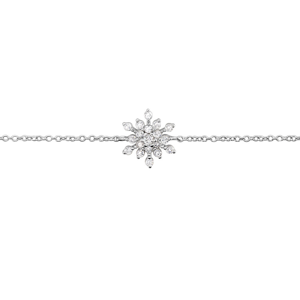 Bracelet Effie Argent Blanc Oxyde De Zirconium - Bracelets chaînes Femme | Marc Orian