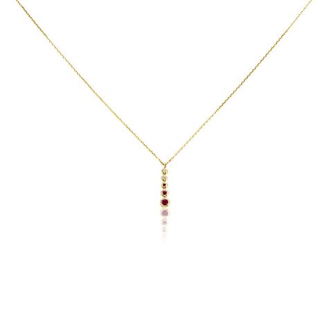 Collier Josephine Or Jaune Rubis - Colliers avec pierres Femme | Marc Orian