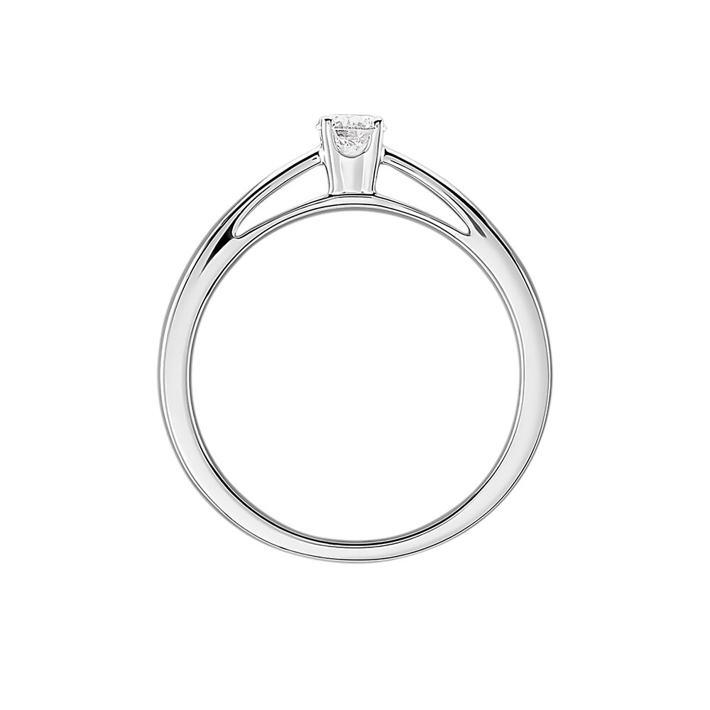 Bague Solitaire Iris Or Blanc Diamant -  Femme | Marc Orian
