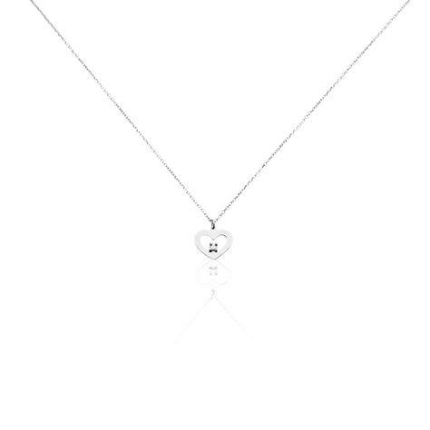 Collier Sweet Heart Or Blanc Diamant - Colliers avec pierres Femme | Marc Orian