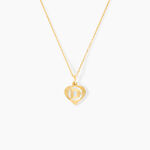 Pendentif Eudocie Coeur Lettre Or Jaune - Pendentifs Famille | Marc Orian