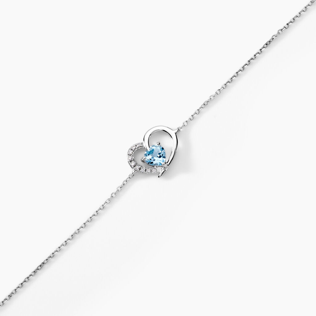 Bracelet Eliana Or Blanc Topaze Et Oxyde De Zirconium - Bracelets chaînes Femme | Marc Orian
