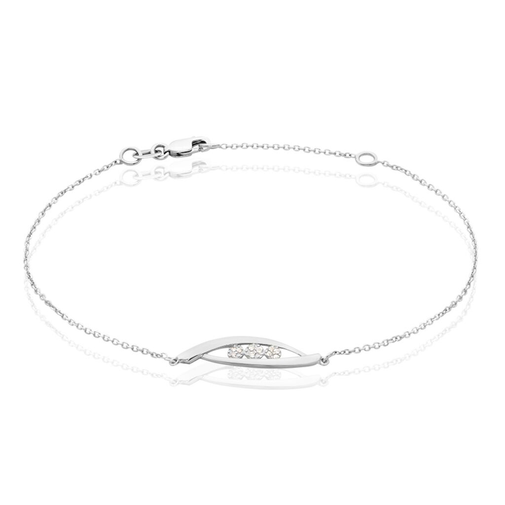 Bracelet Delphine Or Blanc Diamant - Bracelets cha&icirc;nes Femme | Marc Orian