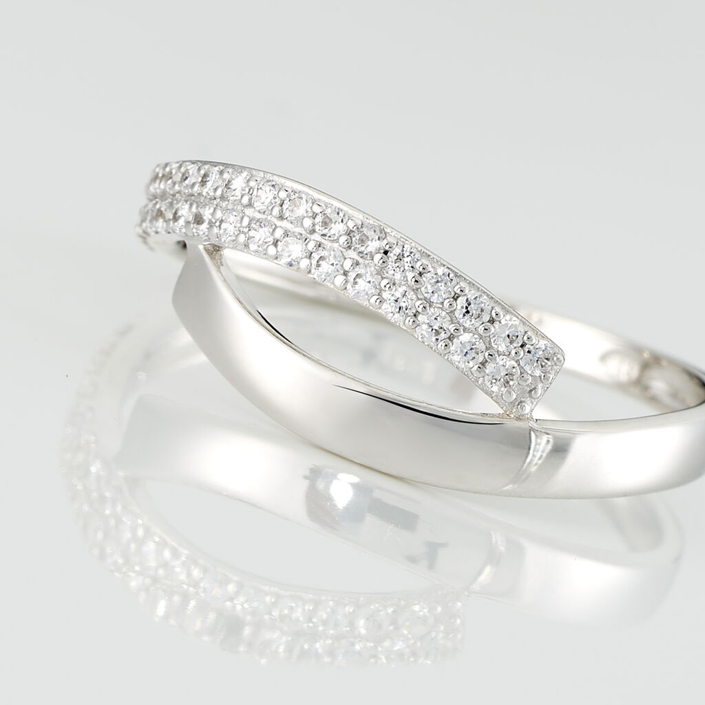 Bague Vero Or Blanc Oxyde De Zirconium - Bagues Femme | Marc Orian
